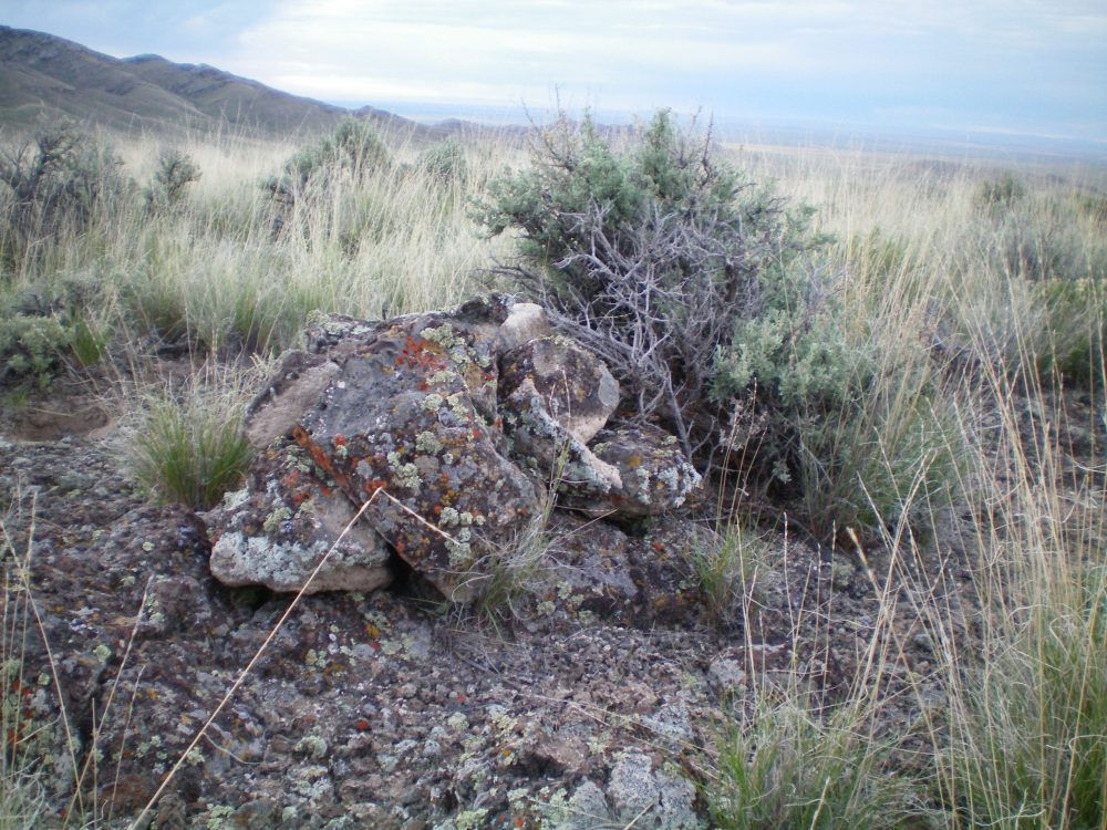 The newly-built small summit cairn atop Scott Butte. Livingston Douglas Photo 