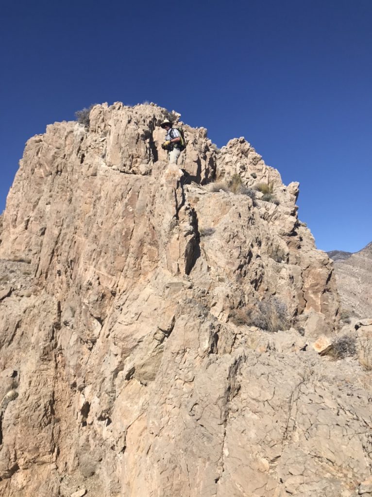 Climbing the east ridge of New Peak.