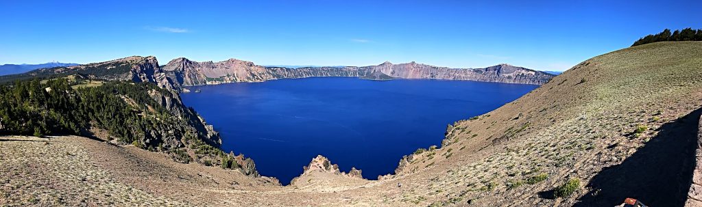 Crater Lake viewed from the northeast to the southwest.
