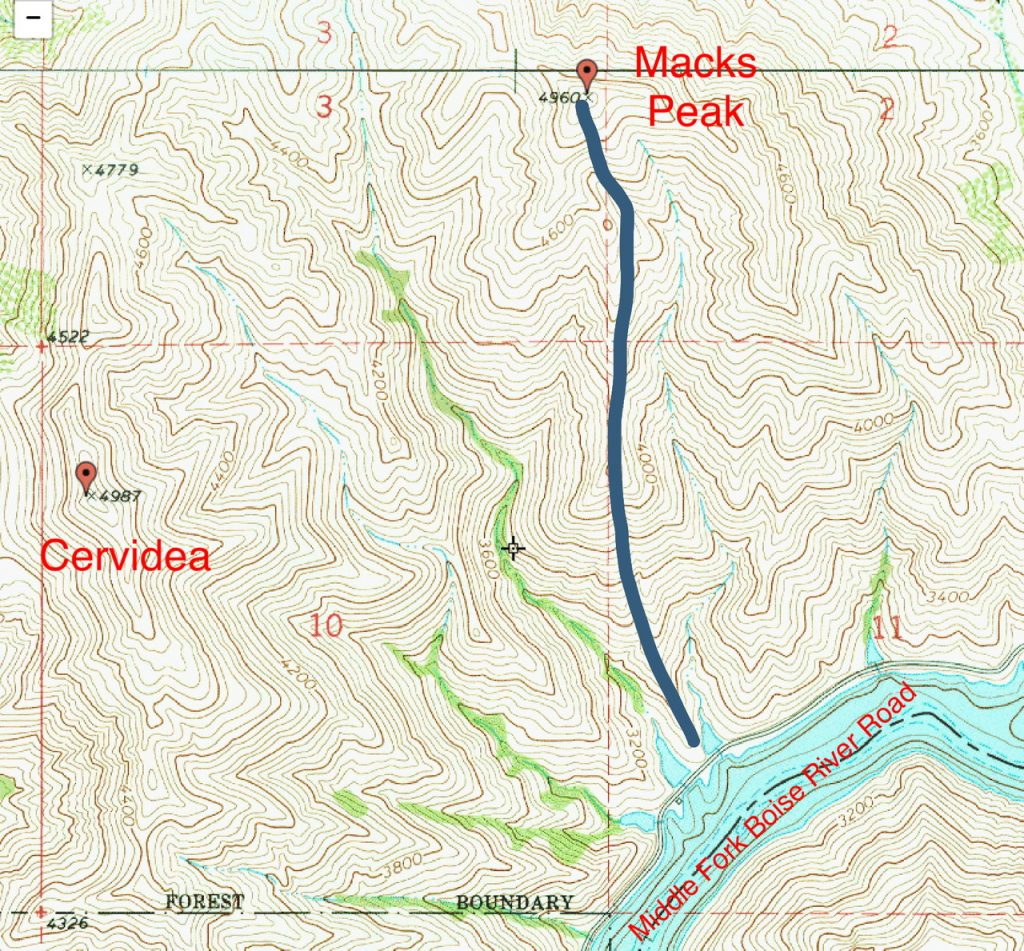 The South Ridge route climbs 1,850 feet in 1.2 miles.