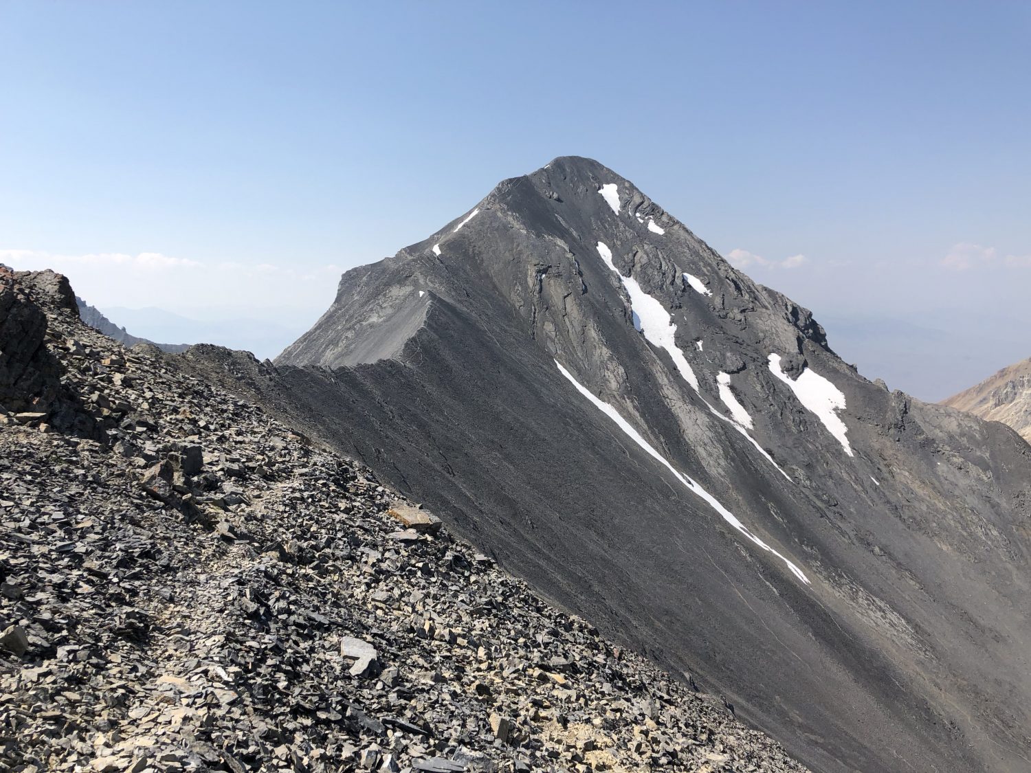 The northeast ridge of Leatherman Peak viewed from Peak 11909 (North Leatherman Peak). Derek Percoski Photo