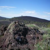 The rocky outcrop that is the high point of Paisley Cone. Livingston Douglas Photo