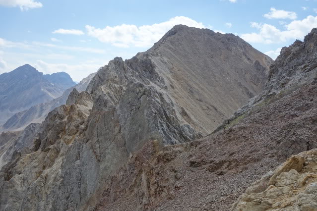 Looking at the North summit of 11,967 from the saddle below Mt. Idaho.