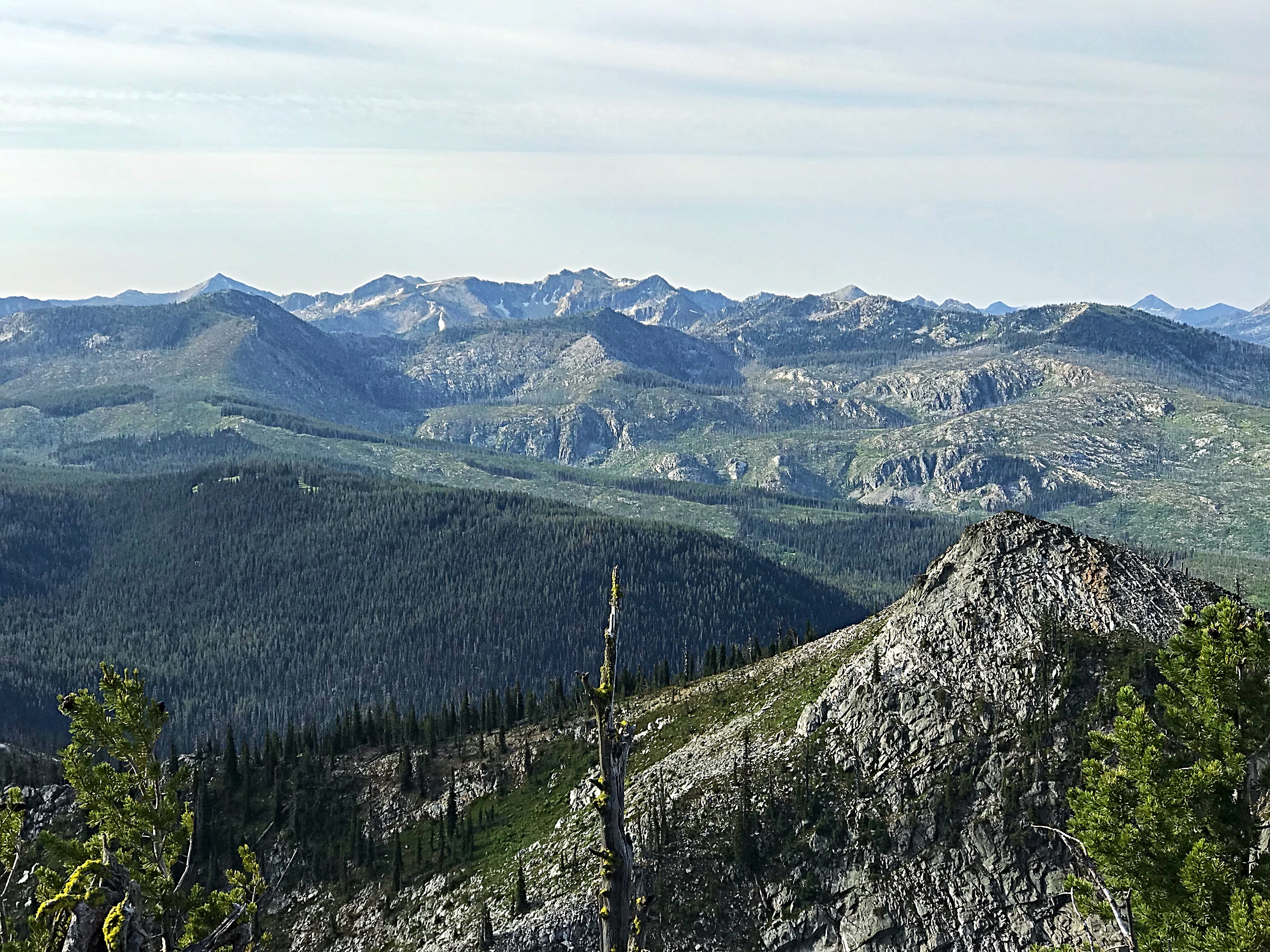 The northern Lick Creek Range viewed from Squaw Point. The Storm Mountain group of peaks are center. 