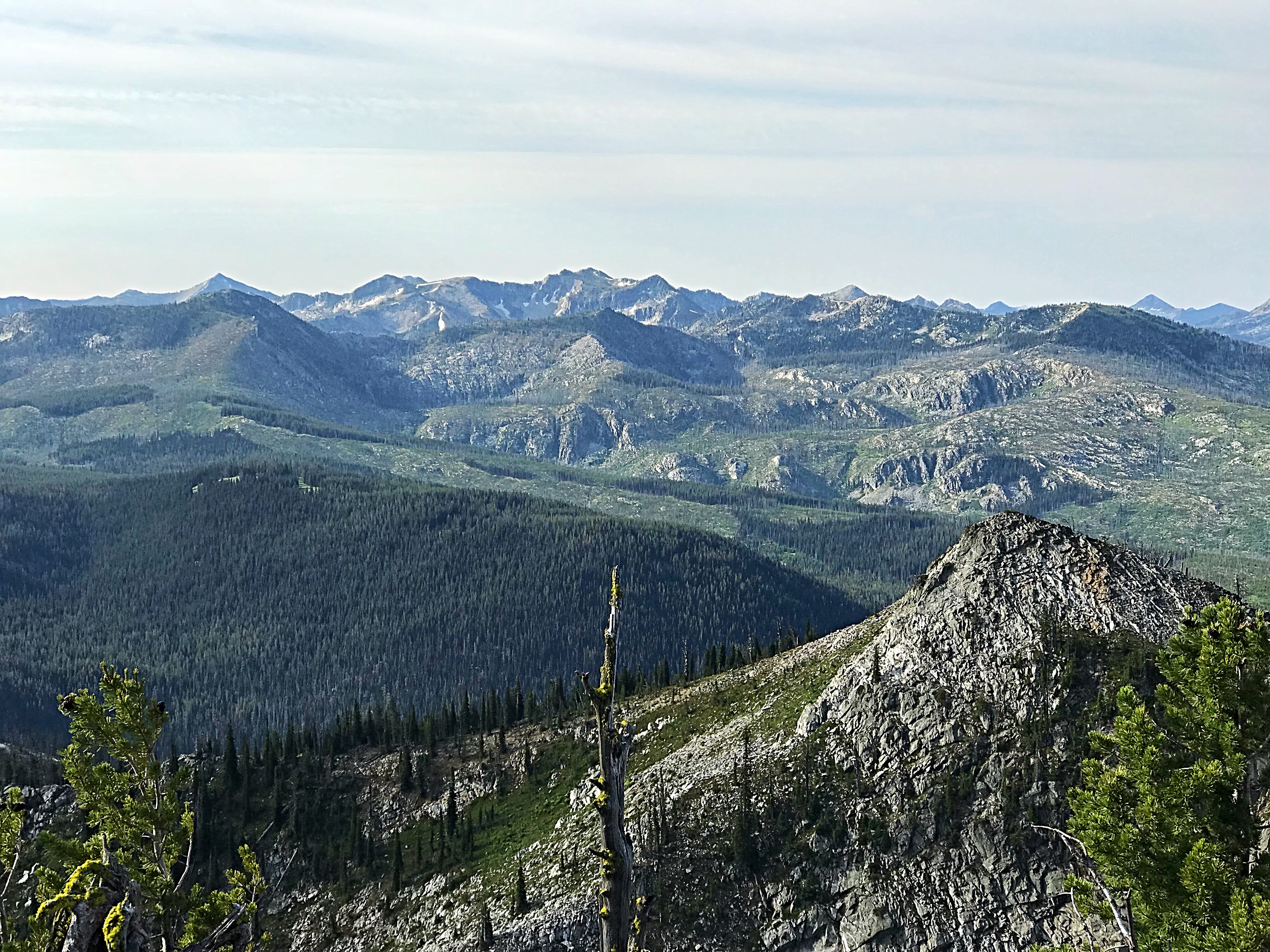 The northern Lick Creek Range viewed from Squaw Point. The Storm Mountain group of peaks are center.
