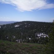 View of Peak 7637 from the summit of Peak 7693. Livingston Douglas Photo