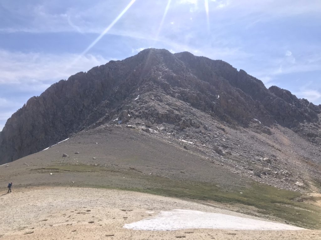 The West Face viewed from the above the step at 10,800 feet.