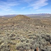 The highest point in the Timmerman Hills is this cone shaped point.