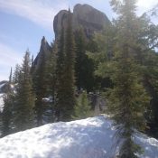 The summit block of Peak 7660. Brett Sergenian Photo