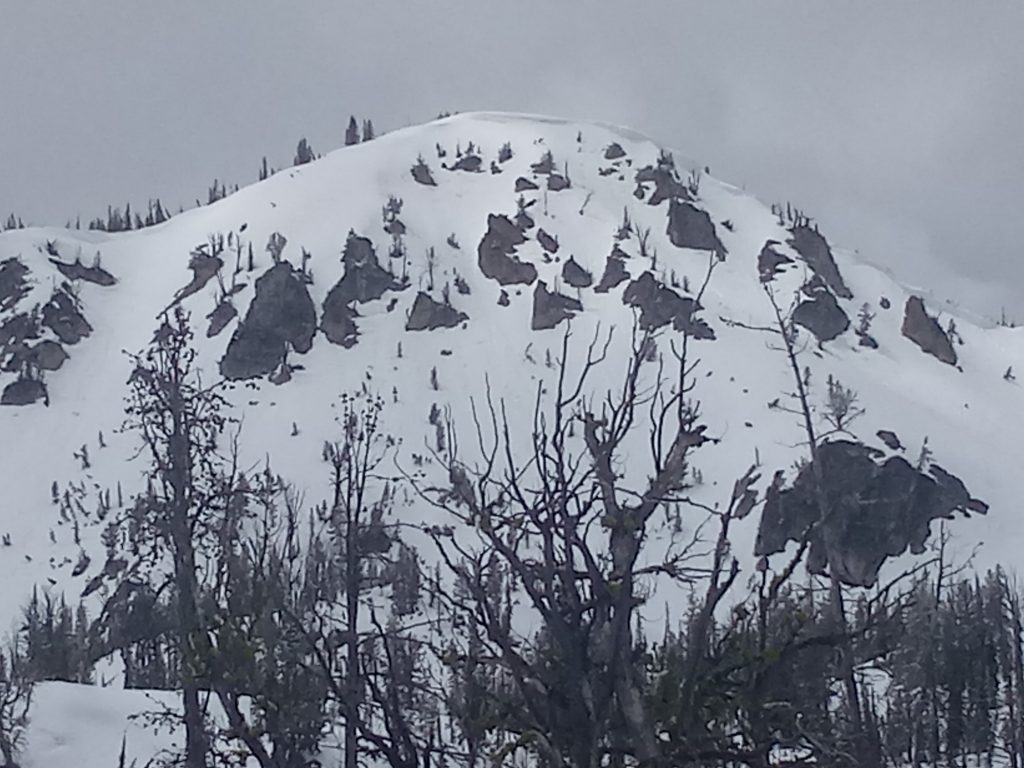 Peak 9217. The north ridge is on the right side of the photo. Brett Sergenian Photo