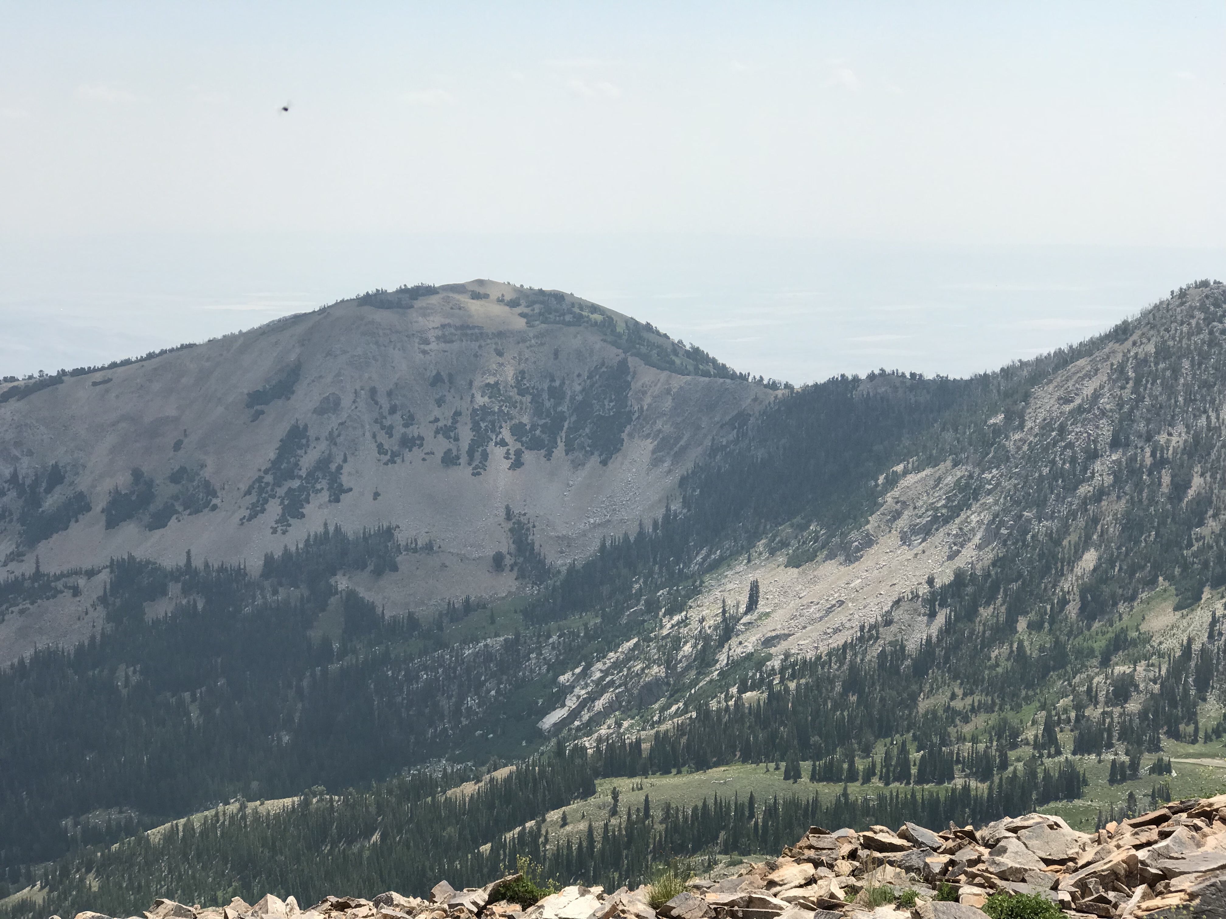 Second Peak viewed from the north ridge of North Smoky Dome.