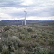 View of Little Horse Butte and its windmill-clad summit from Big Horse Butte. Livingston Douglas Photo