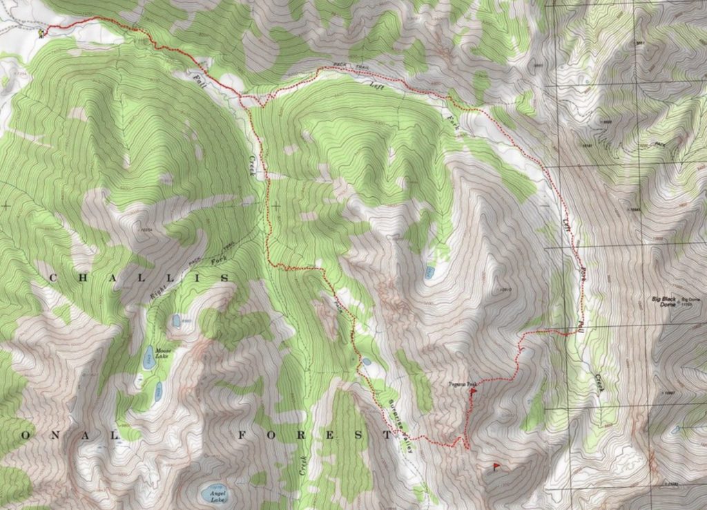 Dave’s GPS track for his traverse.