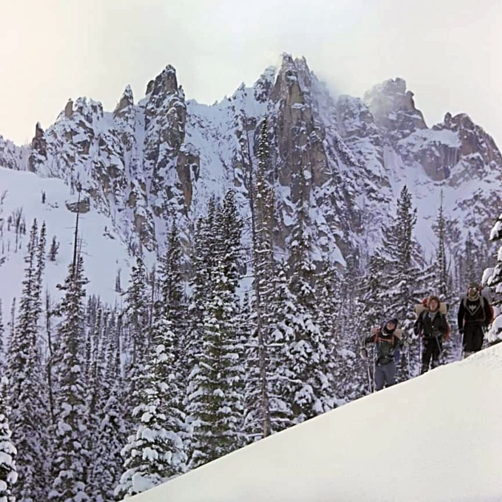 DFC&FC members Chris Puchner, Gordon Williams and Mark Sheehan retreating from their first winter attempt to climb Mount Heyburn. Jacques Bordeleau Photo