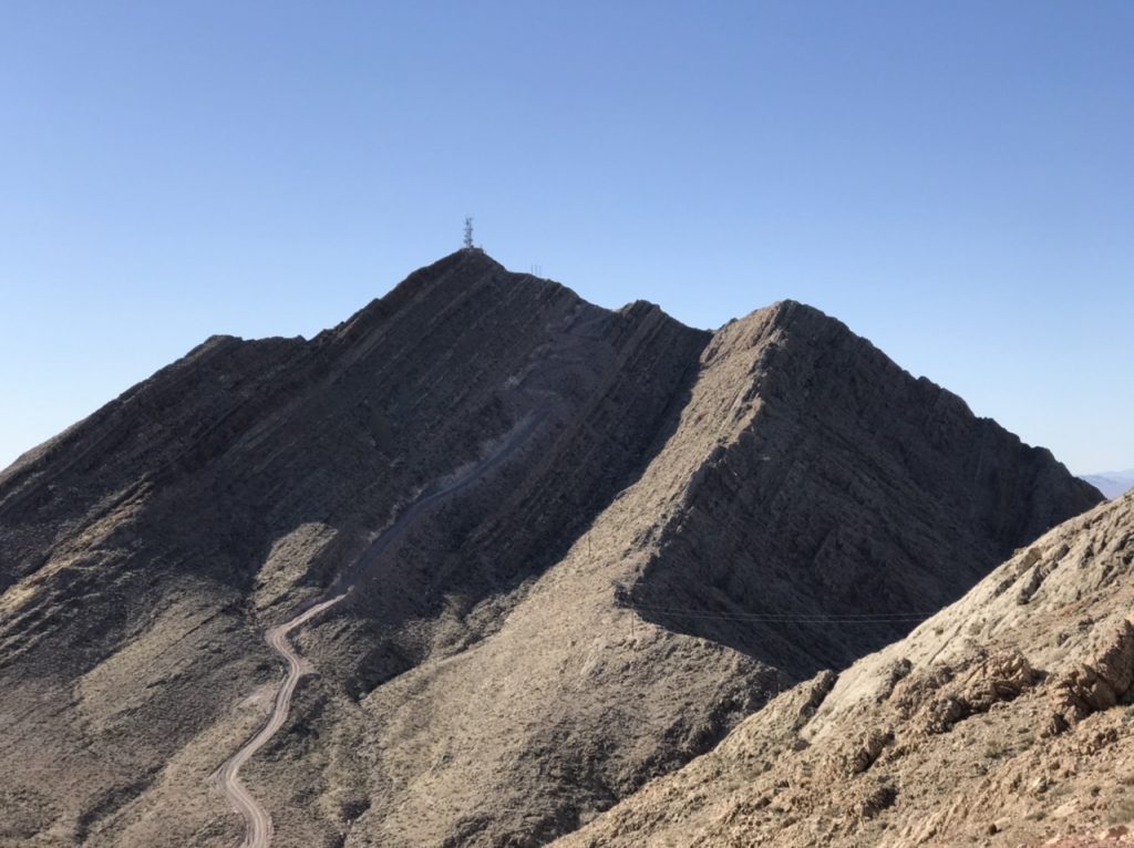 Frenchman Mountain from the pass.