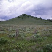 Button Butte as viewed from Cottonwood Creek Road to the east. Livingston Douglas Photo