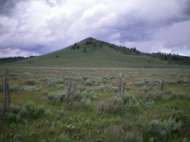 Button Butte as viewed from Cottonwood Creek Road to the east. Livingston Douglas Photo 