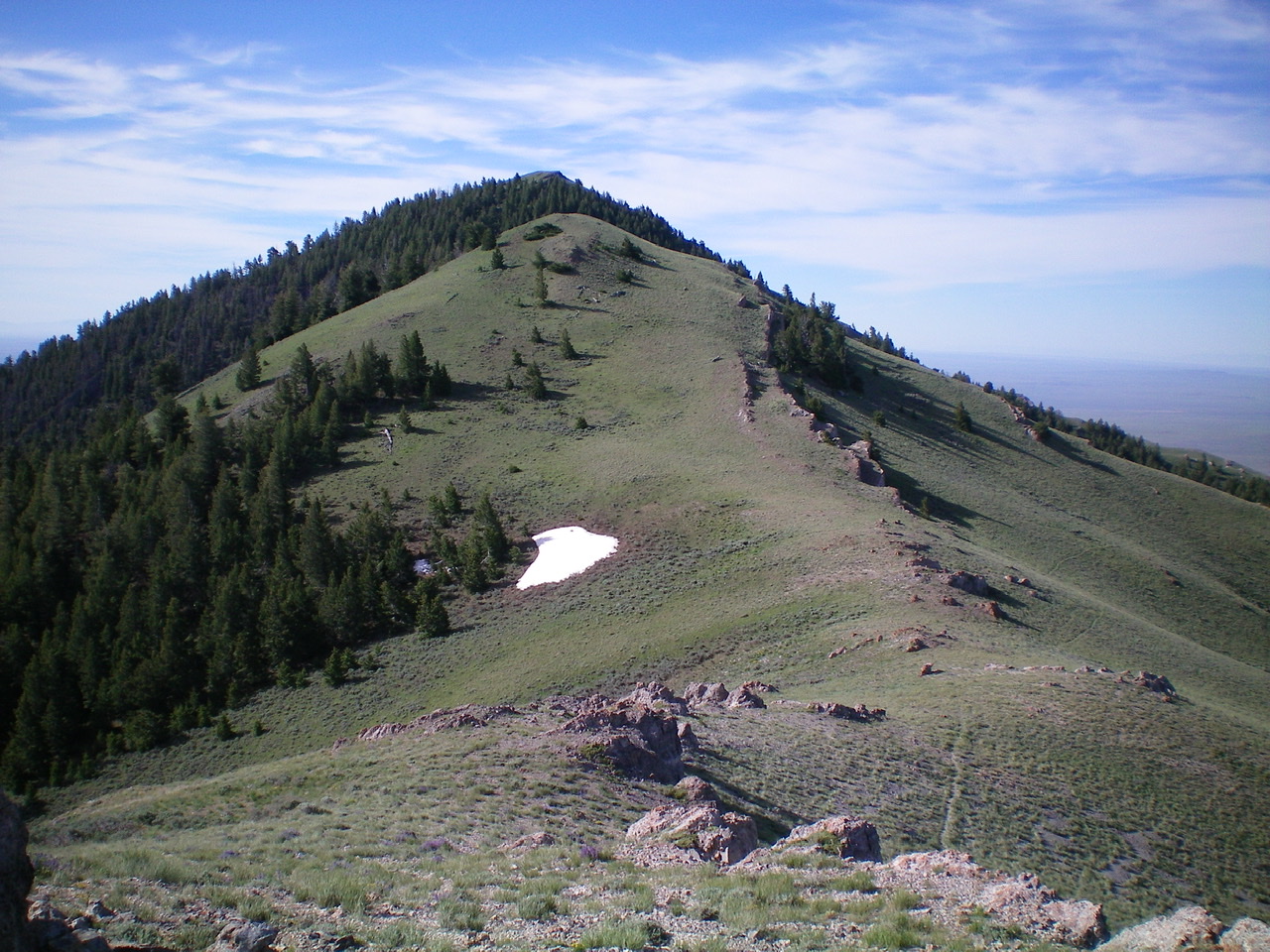 The North Ridge of Peak 8383 as viewed from the saddle at the base of the ridge. Livingston Douglas Photo 