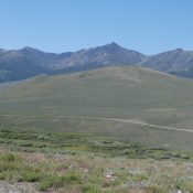 Reed and Davis Benchmark viewed from the north with Copper Basin Knob in the background.