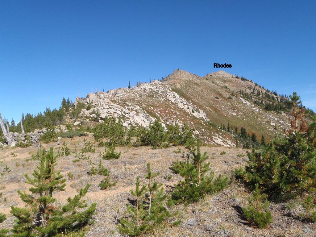 From the saddle heading up the ridge to Rhodes. Terri Rowe Photo 