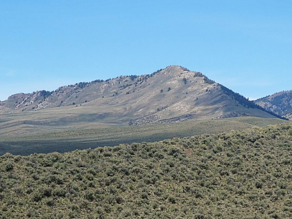 Taylor Mountain viewed from Red Hill. The southeast ridge is on the right.