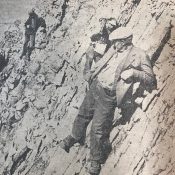Lee Morrison leading his survey crew across Chicken Out Ridge on Mount Borah. Lyman Marden Photo