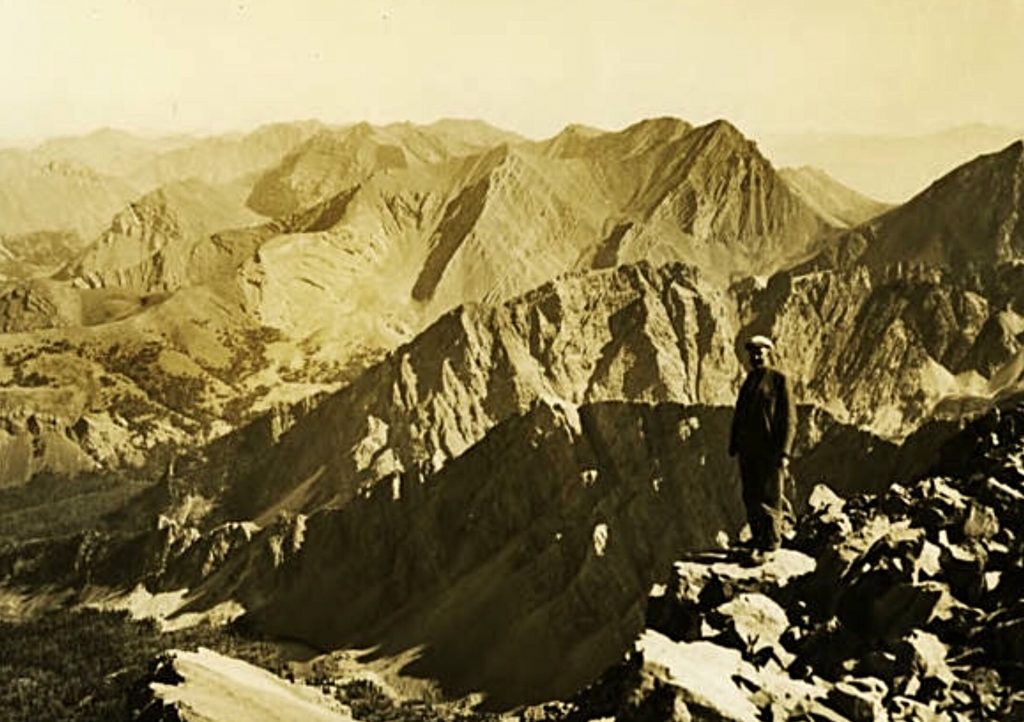 The Lost River Range viewed from the summit of Mount Borah by Lyman Marden, USGS 1934.