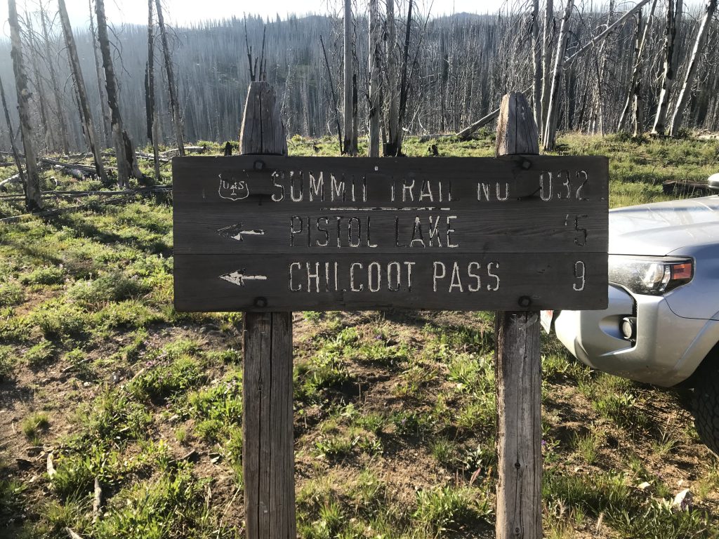 This is the sign marking the FS-4088 Trailhead in 2019.