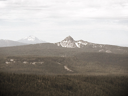 Mount McLoughlin and Union Peak from Crater Lake’s rim.