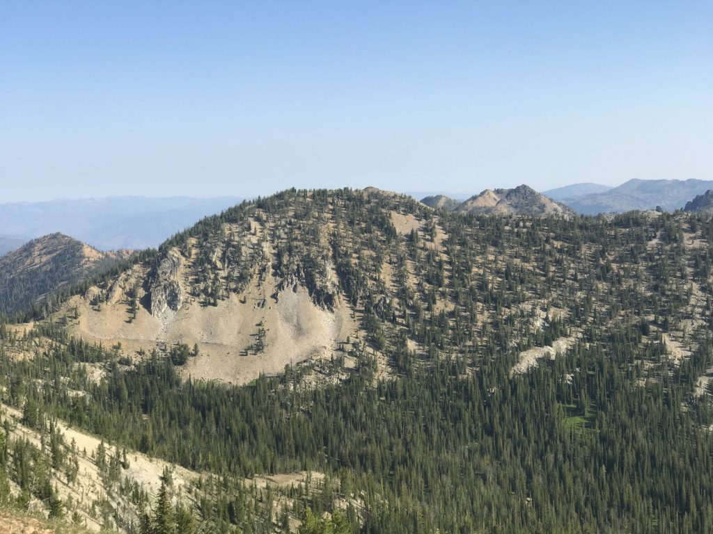 Peak 9101 viewed from Mount Eldridge.