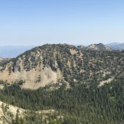 Peak 9101 viewed from Mount Eldridge.