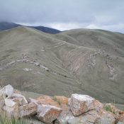 The upper section of the Southeast Ridge. Point 5801 is on the left and Peak 5927 is on the right. This shot was taken from Point 5572 on the ridge. Livingston Douglas Photo