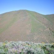 Red Devil Mountain as viewed from the Southwest Ridge of Peak 6852. The Southeast Shoulder is just right of center. Livingston Douglas Photo