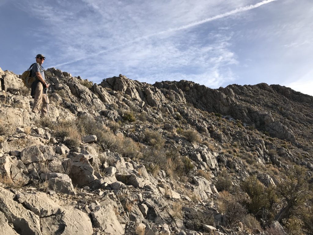 We climbed the north ridge without much difficulty.