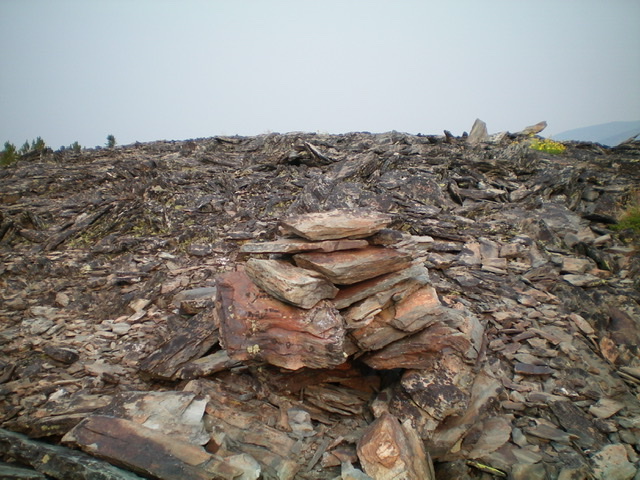 The rocky summit area atop Peak 9755. Livingston Douglas Photo 