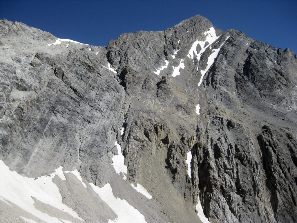 The South Face of Mount Borah from the Sacajawea drainage. Photo by Wes Collins