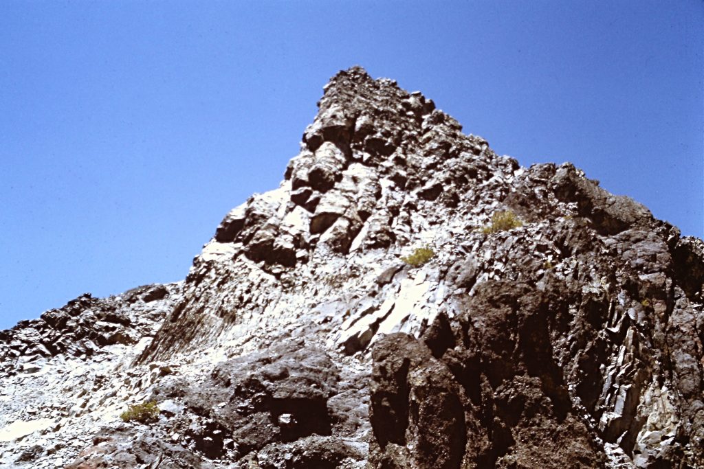 The summit block from the top of the west ridge.