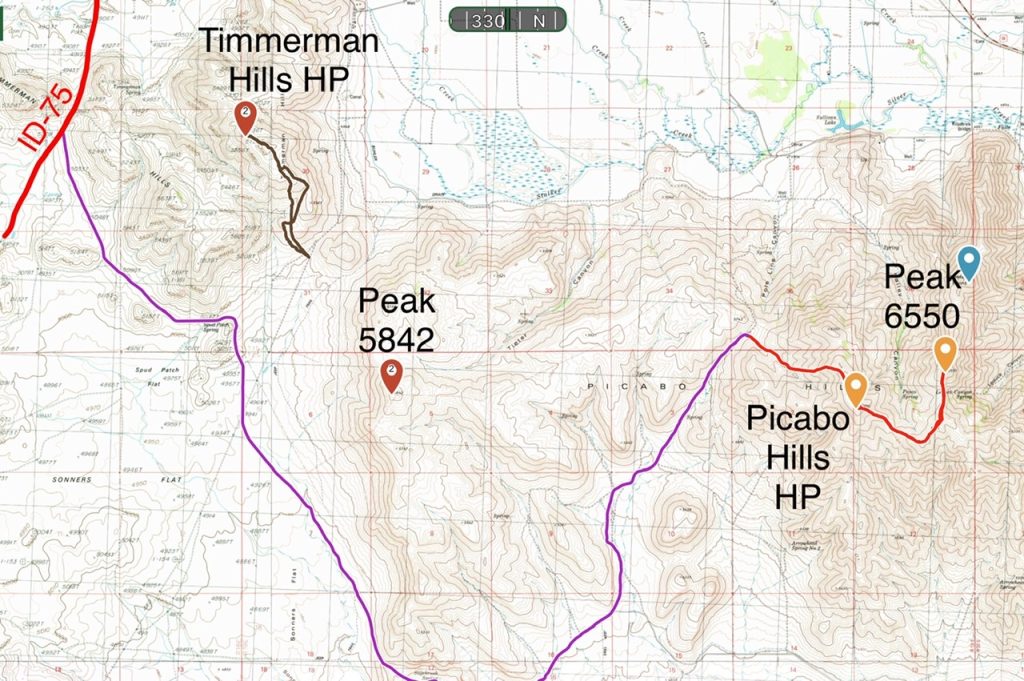 Picabo Hills High Point by Livingston Douglas IDAHO A Climbing Guide
