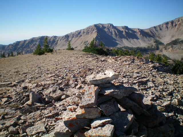 The summit area of Peak 9584, looking south. Livingston Douglas Photo 
