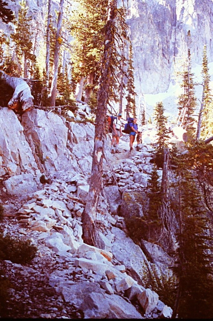 Hiking above Spangle Lake.