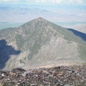 Peak 9366 as viewed from the summit of Peak 10349. Livingston Douglas Photo