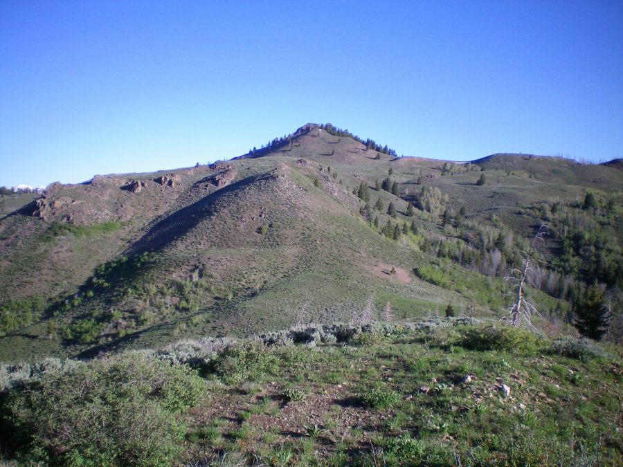 Peak 8324 as viewed from Point 7608 high on the Southeast Ridge. Livingston Douglas Photo