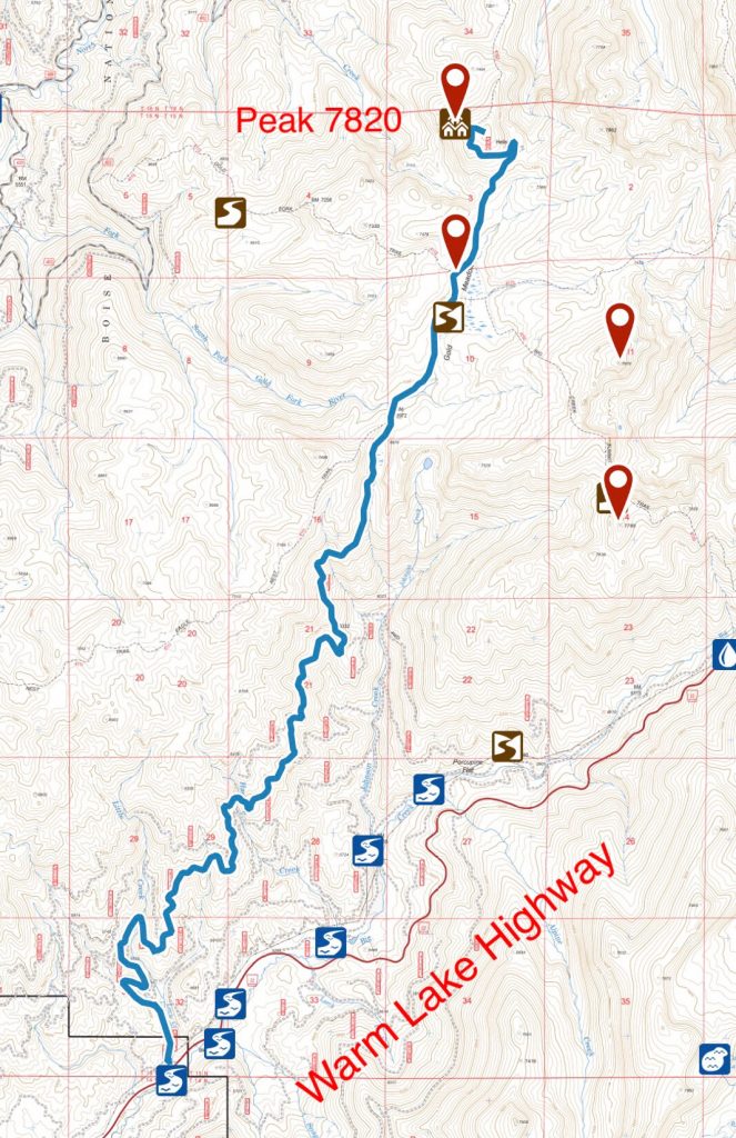 It is a rough 12.9 miles with 2,700 feet of gain from the highway to the summit.