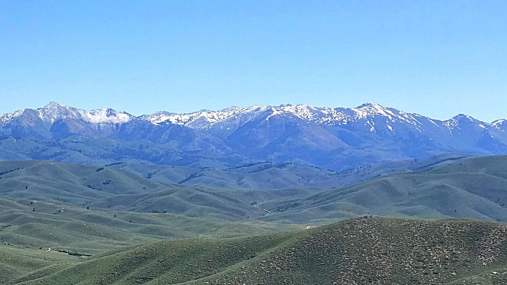 The view of the main Soldier Mountains crest from Peak 6270.