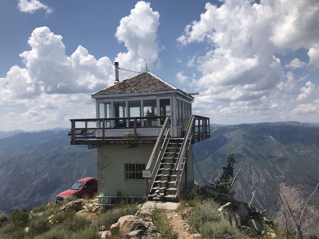 The Pilot Peak lookout is manned every summer due to its outstanding view.