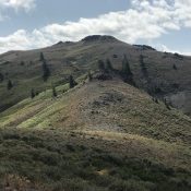 The summit viewed from the northwest ridge.