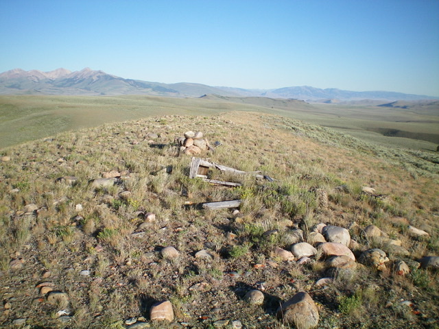 The summit area atop Knoll Benchmark, looking west. Livingston Douglas Photo 