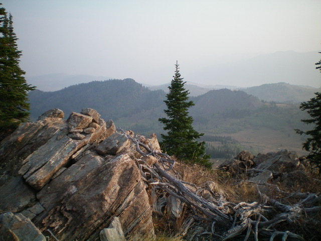 View from the summit of Pup Peak on a very smoke-hazy morning. Livingston Douglas Photo 