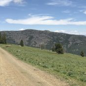 Baldy viewed from the south along the Salmon Mountain Ridge Road near Phelan Mountain