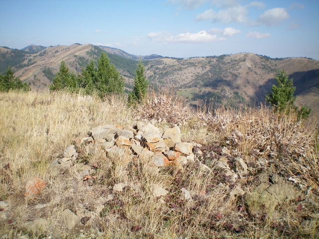 Another view of the summit area atop Peak 7034, looking southeast. Livingston Douglas Photo 